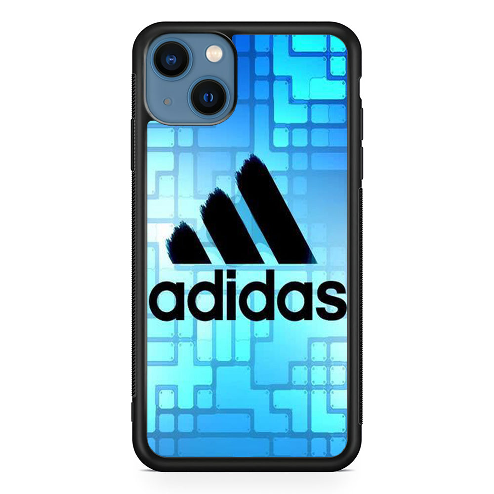 Adidas Logo Blue Abstract iPhone 14 Plus Case - Carneyforia