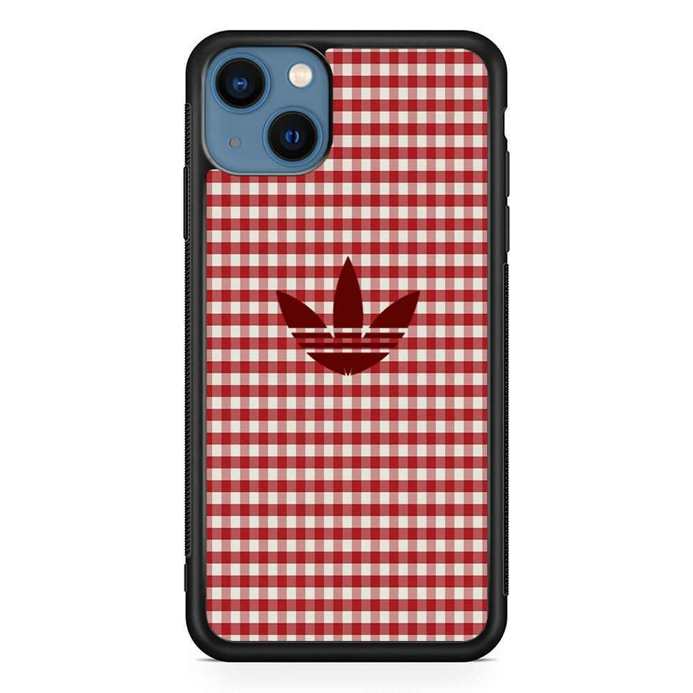 Adidas Red Flannel iPhone 14 Plus Case - Carneyforia