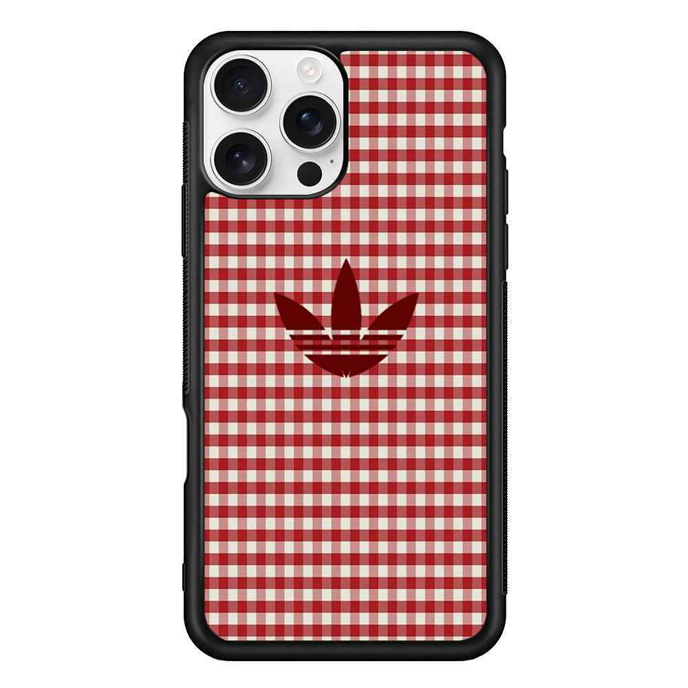 Adidas Red Flannel iPhone 16 Pro Max Case
