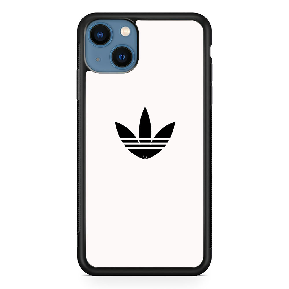 Adidas White Bone Logo Black iPhone 14 Plus Case - Carneyforia