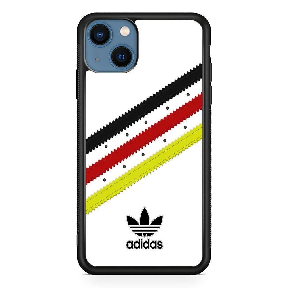 Adidas White Stripe Black Red Yellow iPhone 13 Case