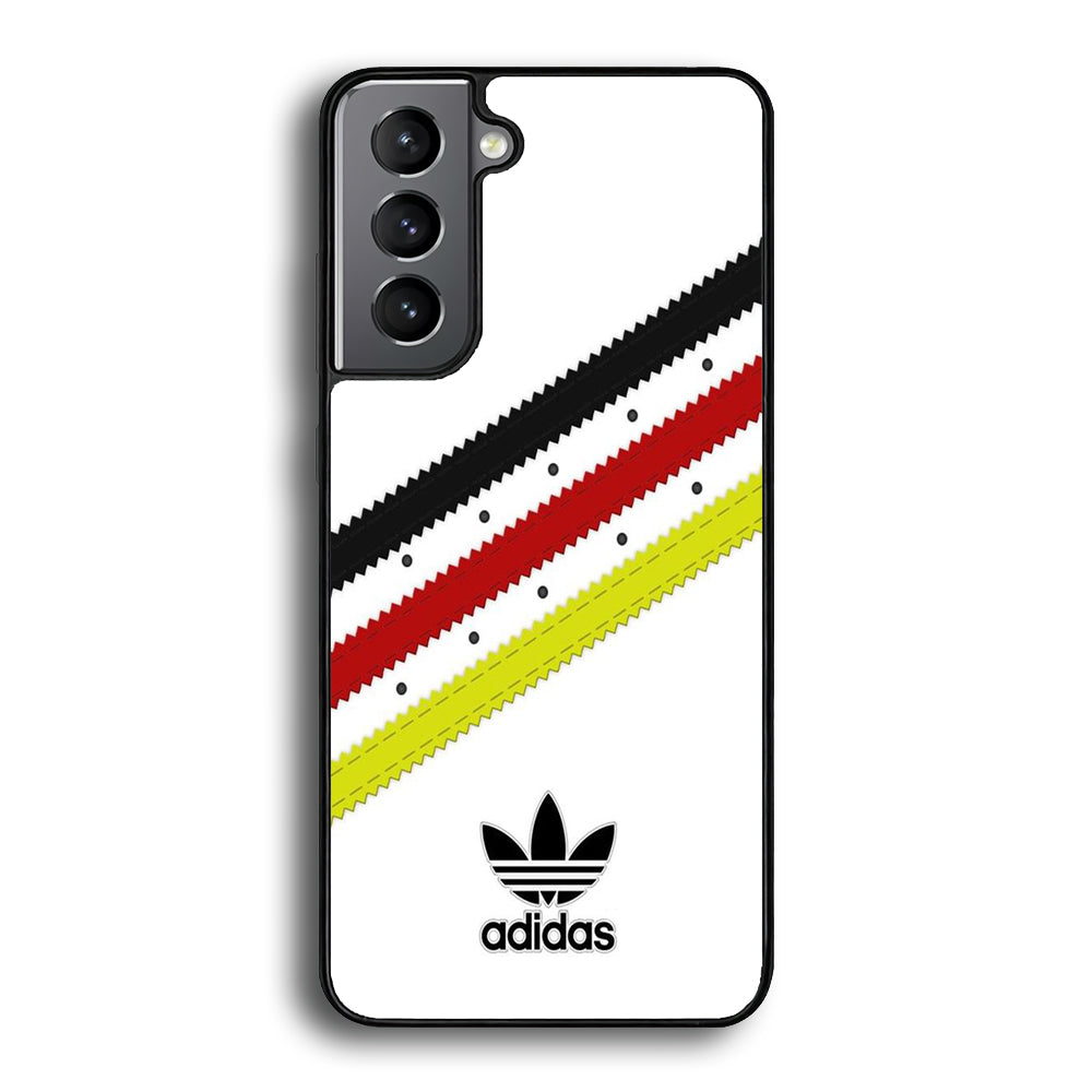 Adidas White Stripe Black Red Yellow Samsung Galaxy A15 Case - Carneyforia