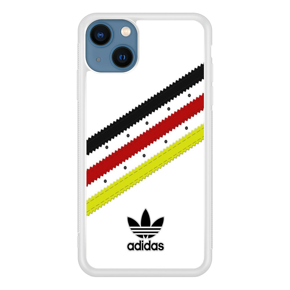 Adidas White Stripe Black Red Yellow iPhone 13 Case