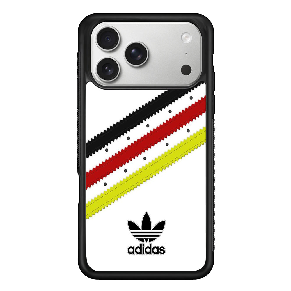 Adidas White Stripe Black Red Yellow iPhone 17 Pro Max Case