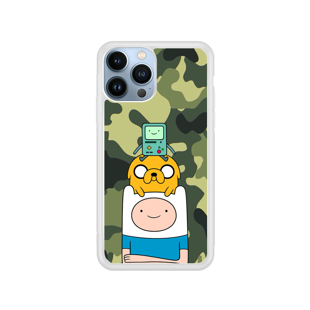 Adventure Time Camo Green iPhone 15 Pro Case