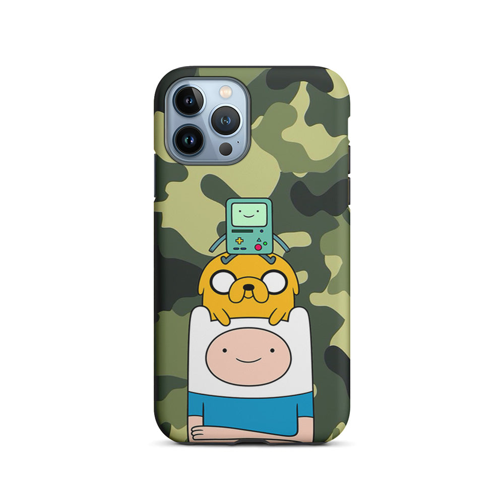 Adventure Time Camo Green iPhone 15 Pro Case