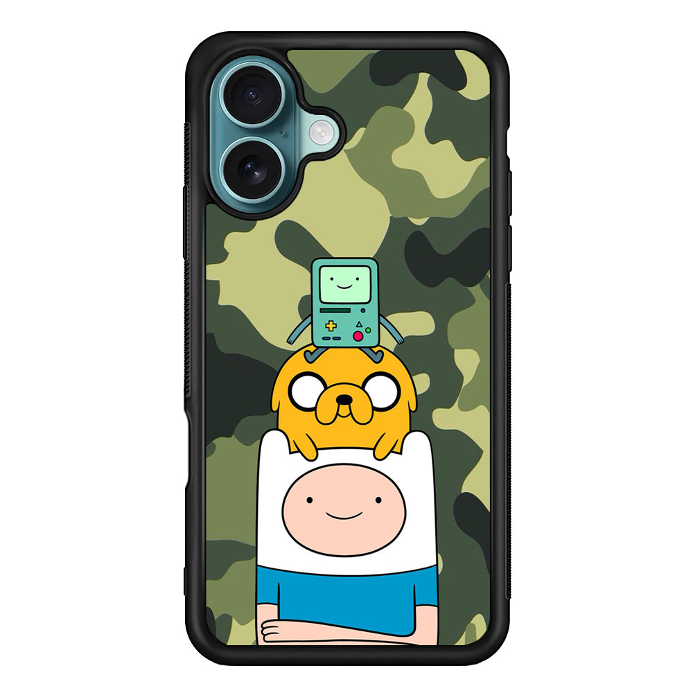 Adventure Time Camo Green iPhone 17 Case