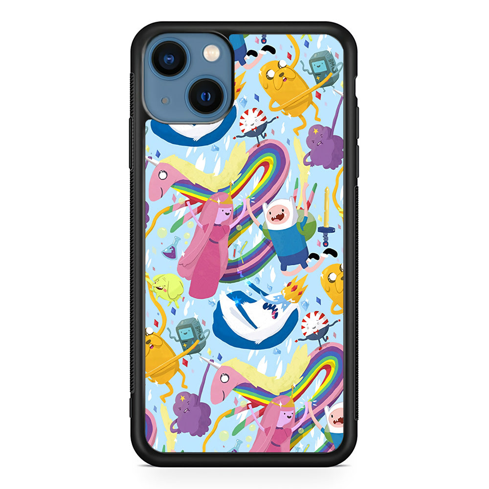 Adventure Time Flying and Playing iPhone 15 Plus Case - Carneyforia