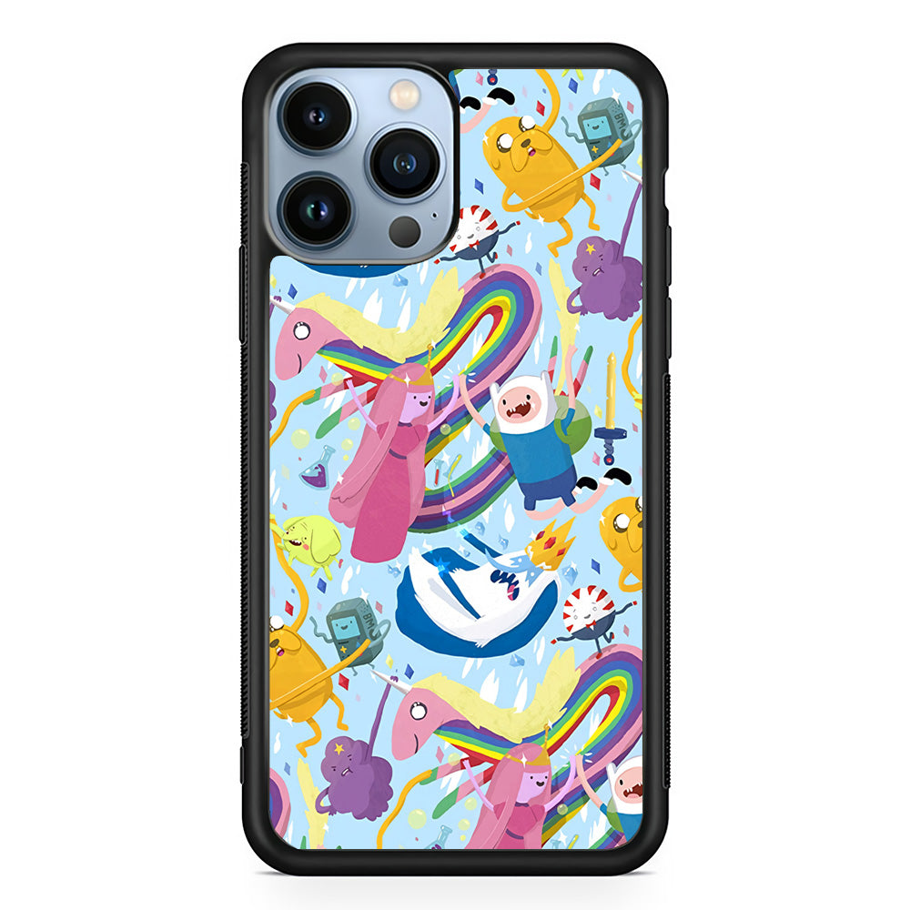 Adventure Time Flying and Playing iPhone 15 Pro Case - Carneyforia