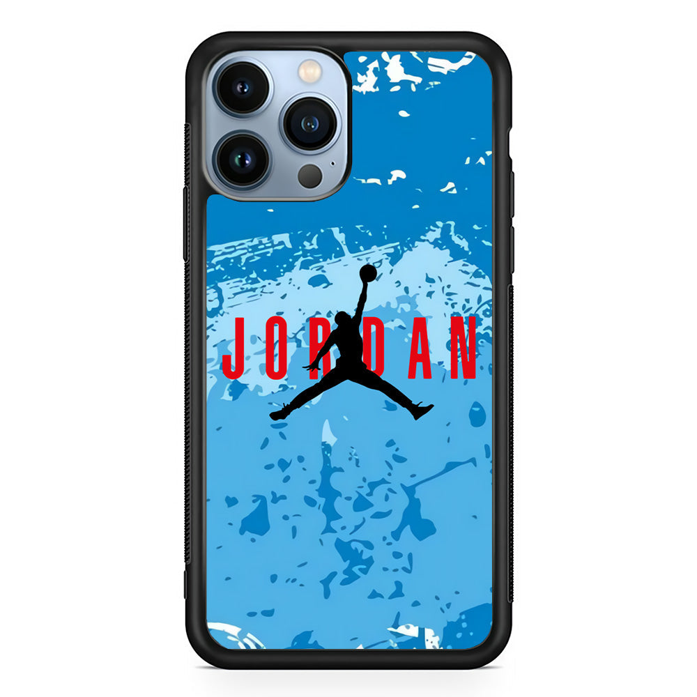 Air Jordan Blue Abstract iPhone 15 Pro Case - Carneyforia
