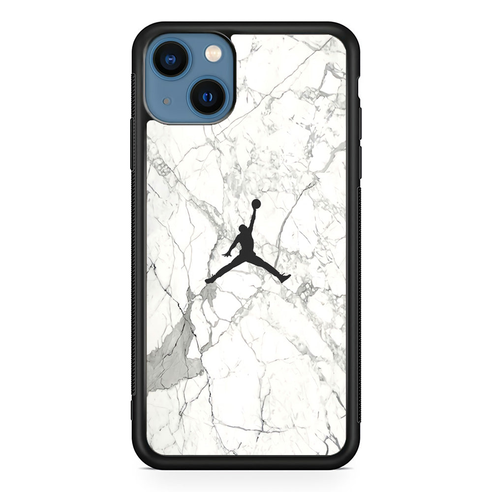 Air Jordan Marble Soft Black iPhone 14 Plus Case - Carneyforia