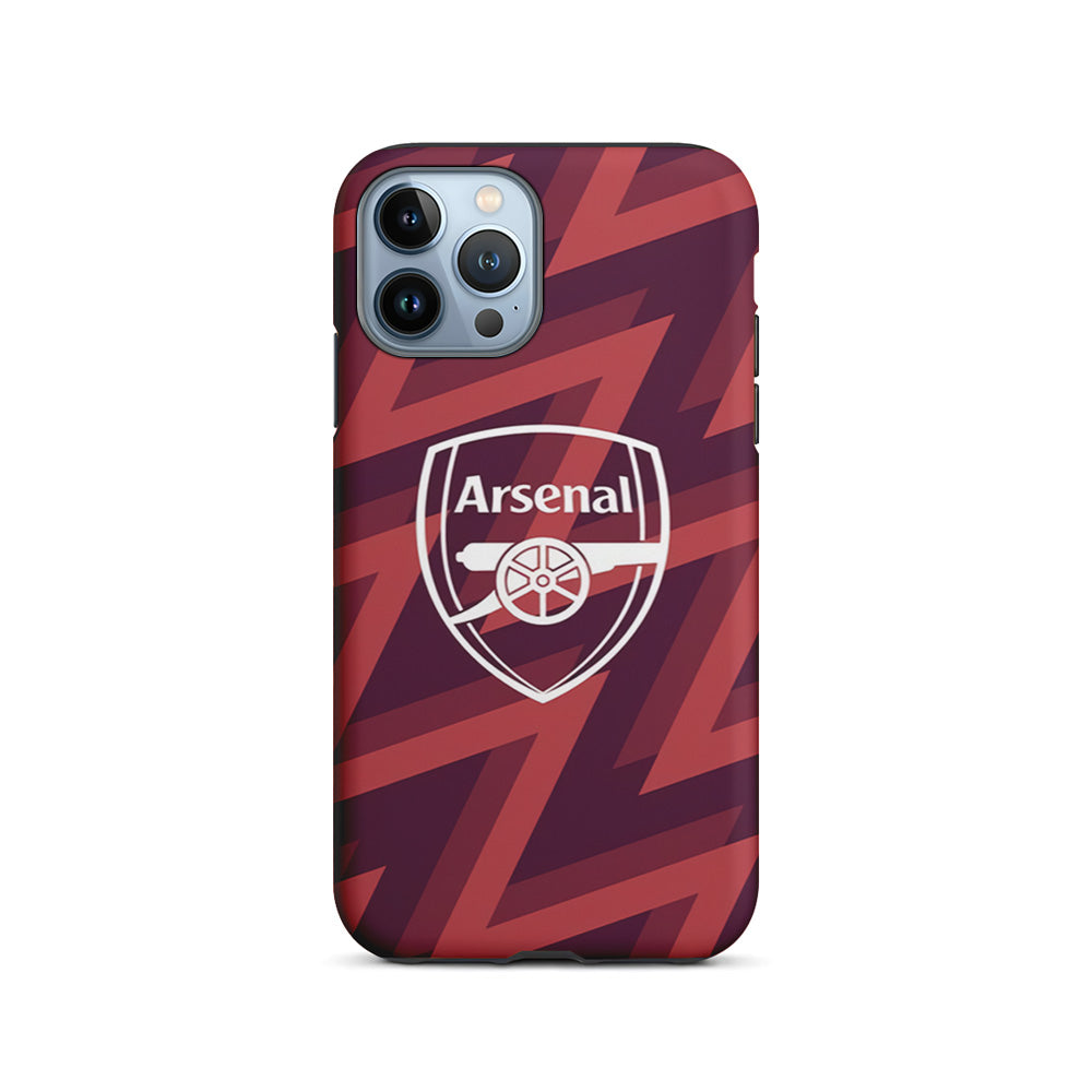 Arsenal Emblem Jersey Pattern iPhone 15 Pro Max Case