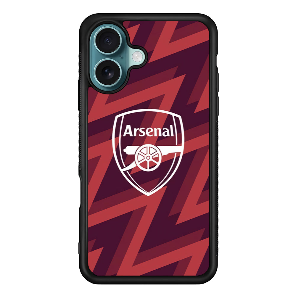 Arsenal Emblem Jersey Pattern iPhone 17 Case