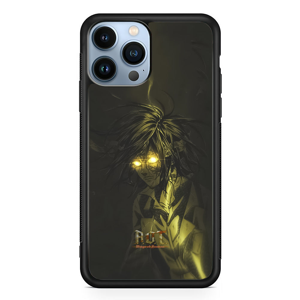 Attack on Titan Flaming Golden Eyes iPhone 14 Pro Max Case - Carneyforia