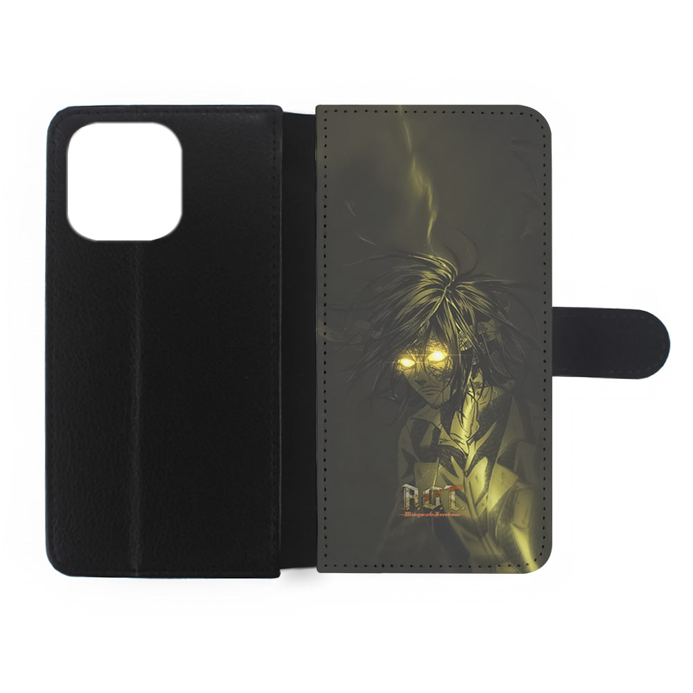 Attack on Titan Flaming Golden Eyes iPhone 15 Pro Case