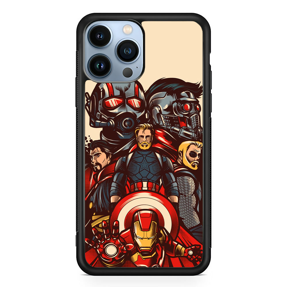 Avenger Ironman and Team iPhone 15 Pro Case - Carneyforia