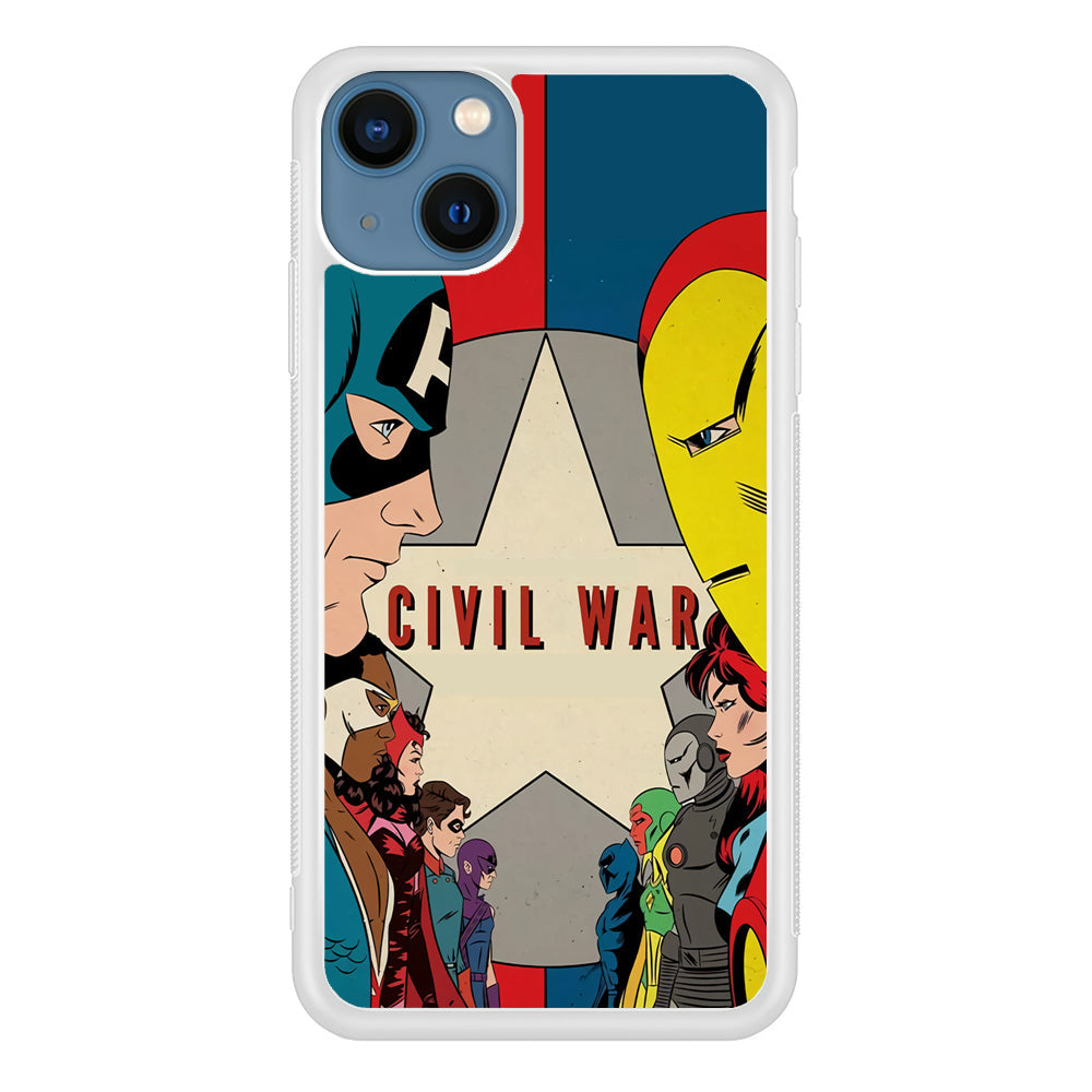 Avengers Civil War Comic iPhone 13 Case