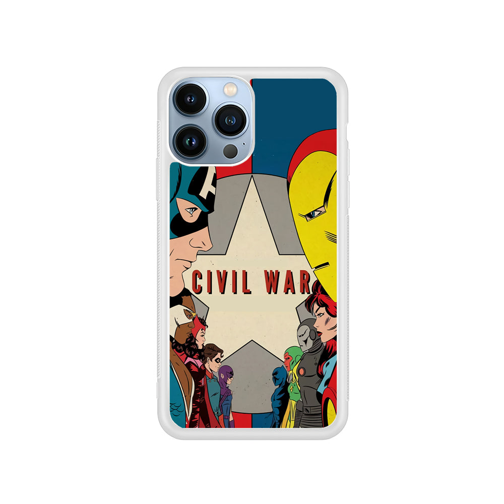 Avengers Civil War Comic iPhone 15 Pro Max Case