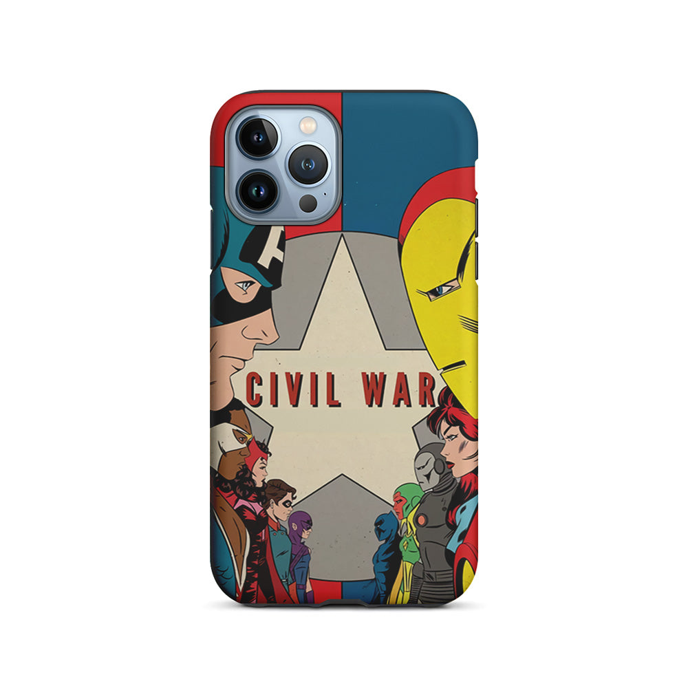 Avengers Civil War Comic iPhone 15 Pro Max Case
