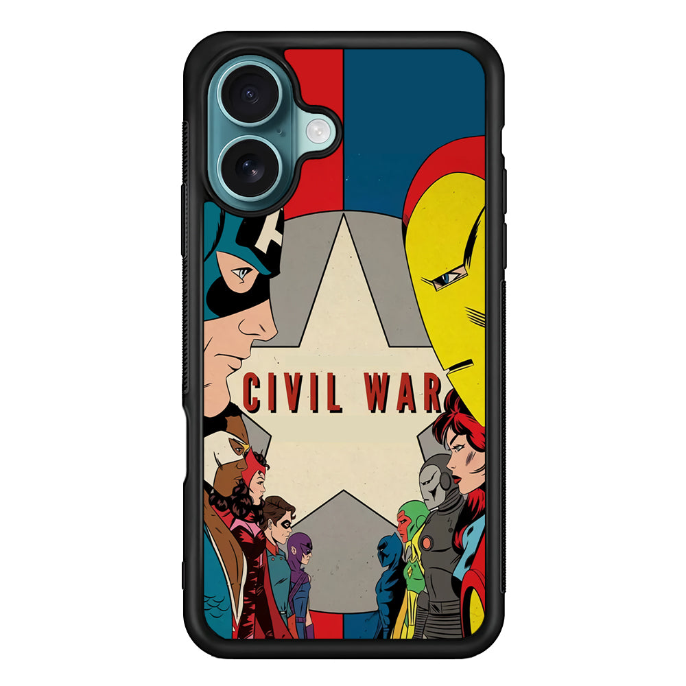 Avengers Civil War Comic iPhone 17 Case