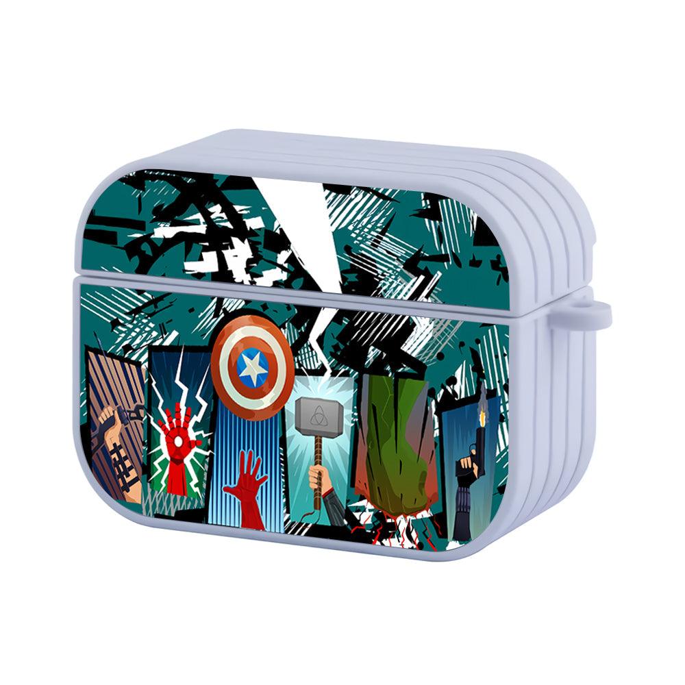 Avengers Keep The Hands Up Logo Apple Airpods Pro Case White
