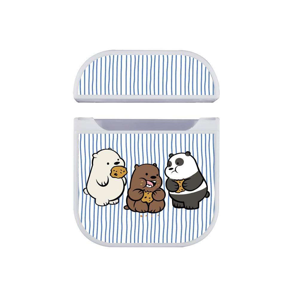 Bare Bears Food Story Apple Airpods Case White