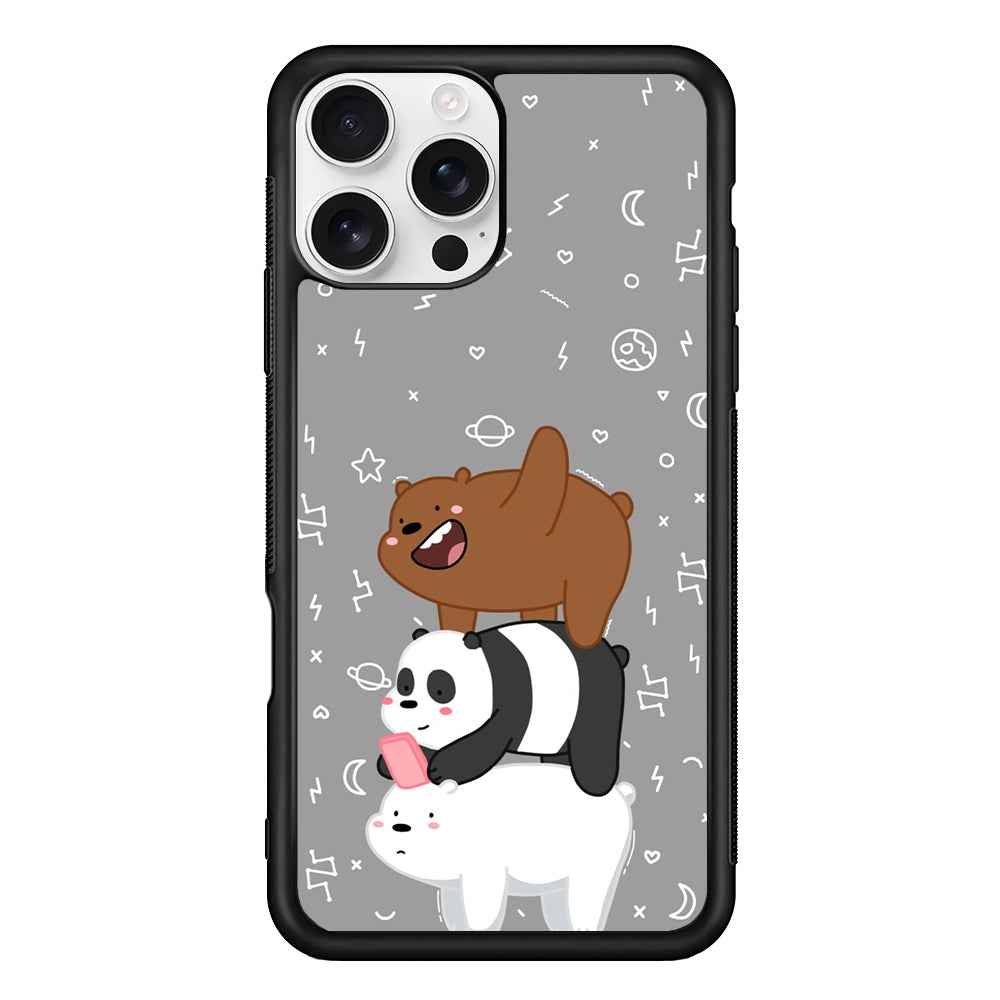 Bare Bears Night Walk iPhone 16 Pro Case