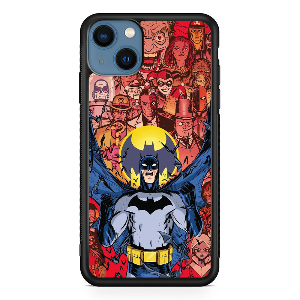 Batman Collage of Expression iPhone 14 Plus Case - Carneyforia