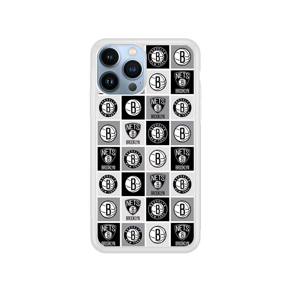 Brooklyn Nets Collage Of Logo iPhone 15 Pro Case