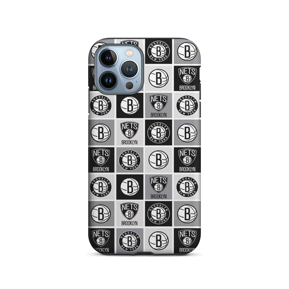 Brooklyn Nets Collage Of Logo iPhone 15 Pro Case