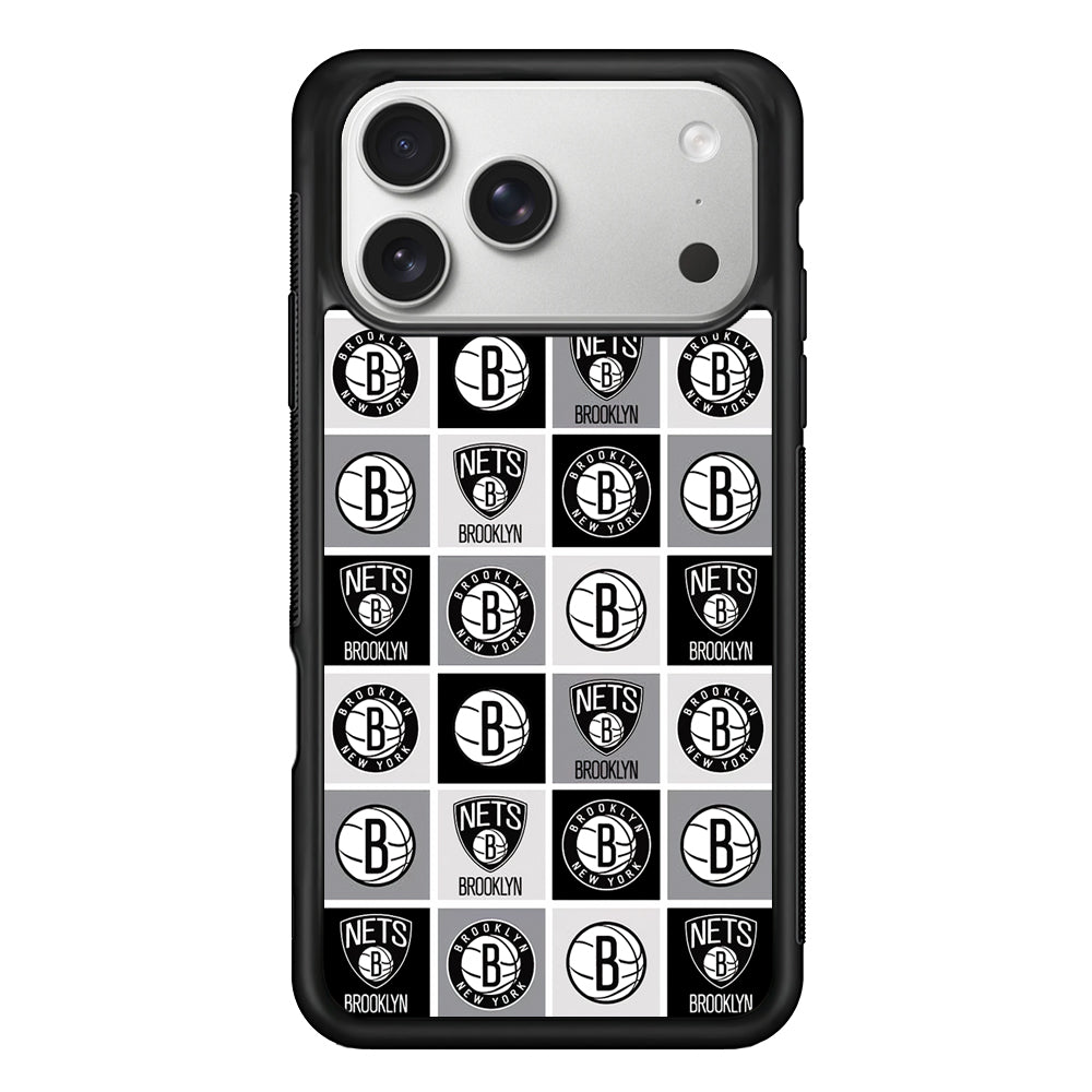 Brooklyn Nets Collage Of Logo iPhone 17 Pro Max Case