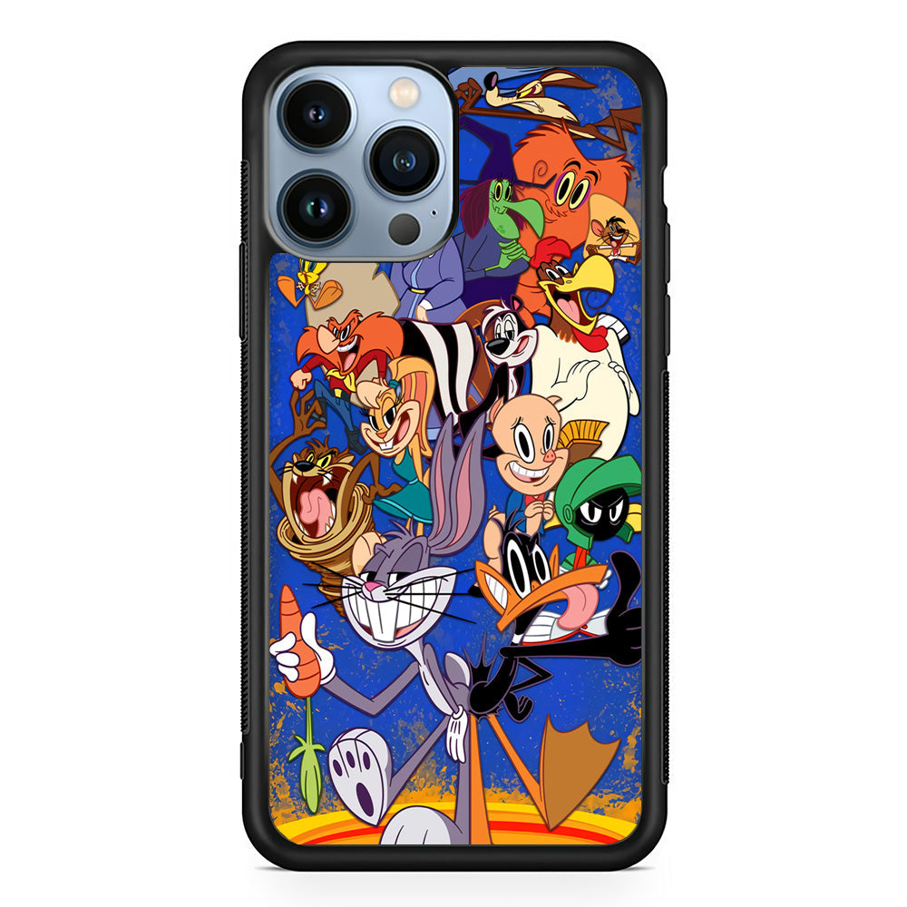 Bugs Bunny And Daffy Duck With Family iPhone 15 Pro Case - Carneyforia