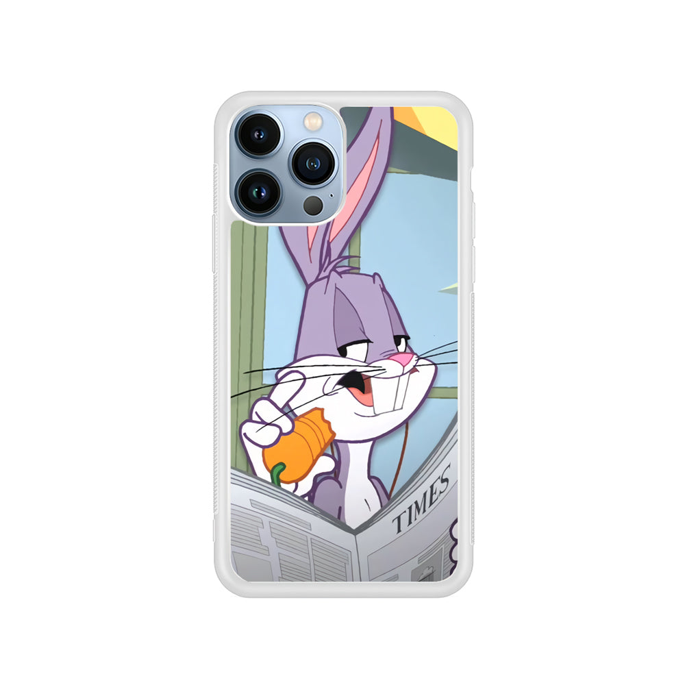 Bugs Bunny Reading The Newspaper iPhone 15 Pro Case