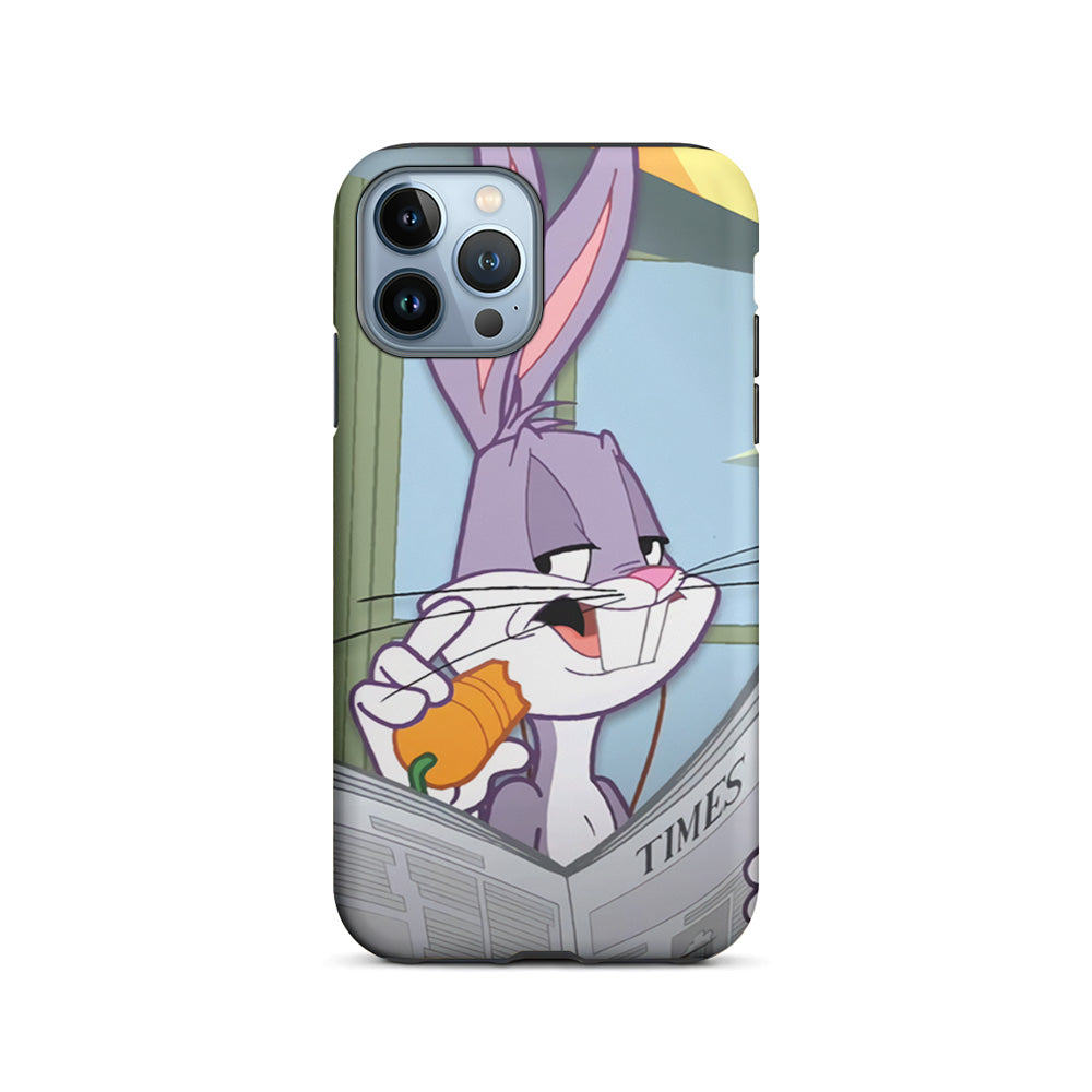 Bugs Bunny Reading The Newspaper iPhone 15 Pro Case