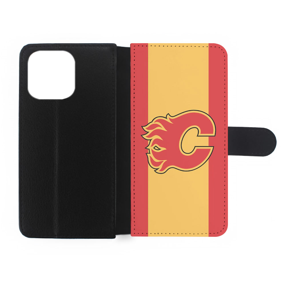Calgary Flames Stripe Of Colour iPhone 15 Pro Case