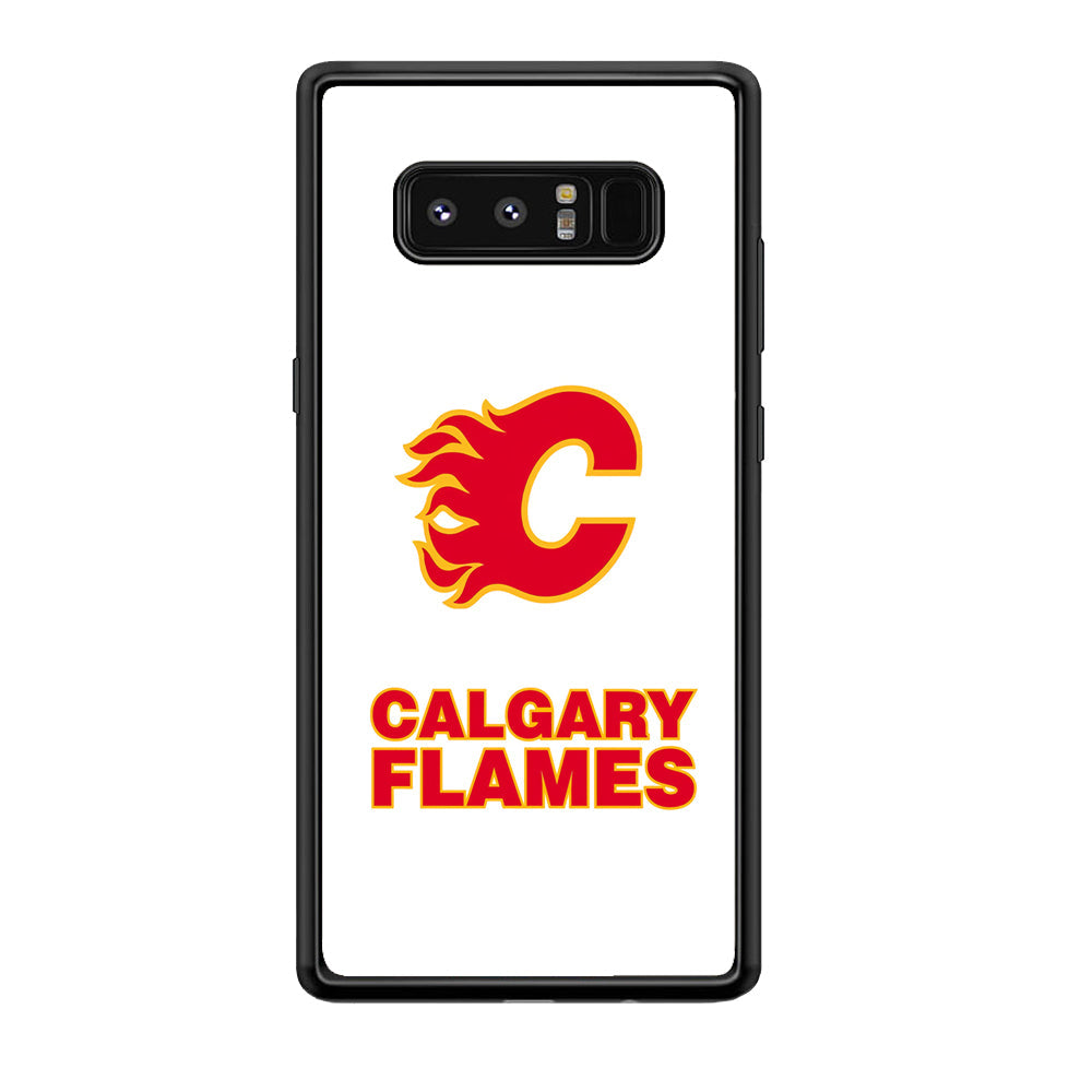 Calgary Flames White Samsung Galaxy Note 8 Case