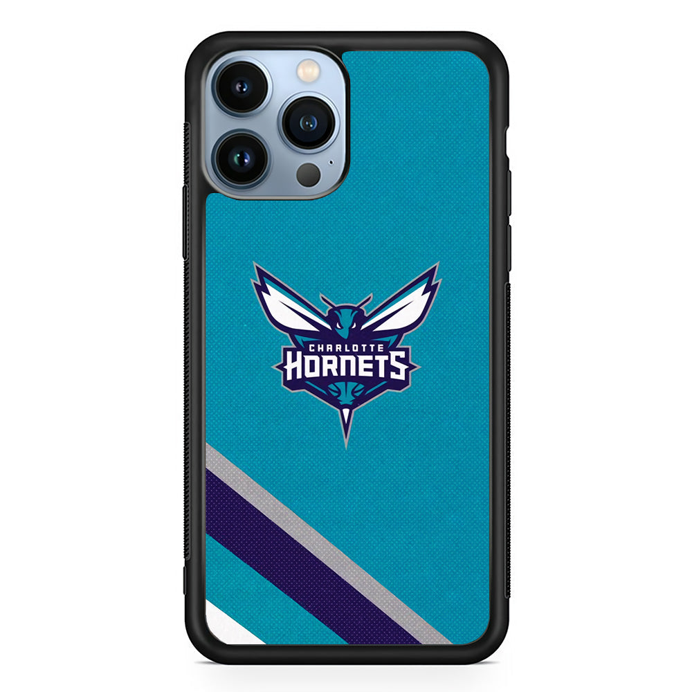 Charlotte Hornets Tosca Stripe iPhone 15 Pro Case - Carneyforia