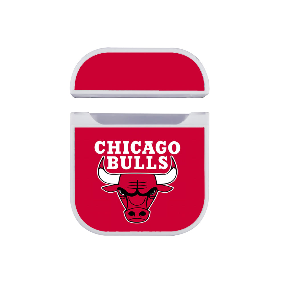Chicago Bulls Logo NBA Aesthetic Apple Airpods Case White