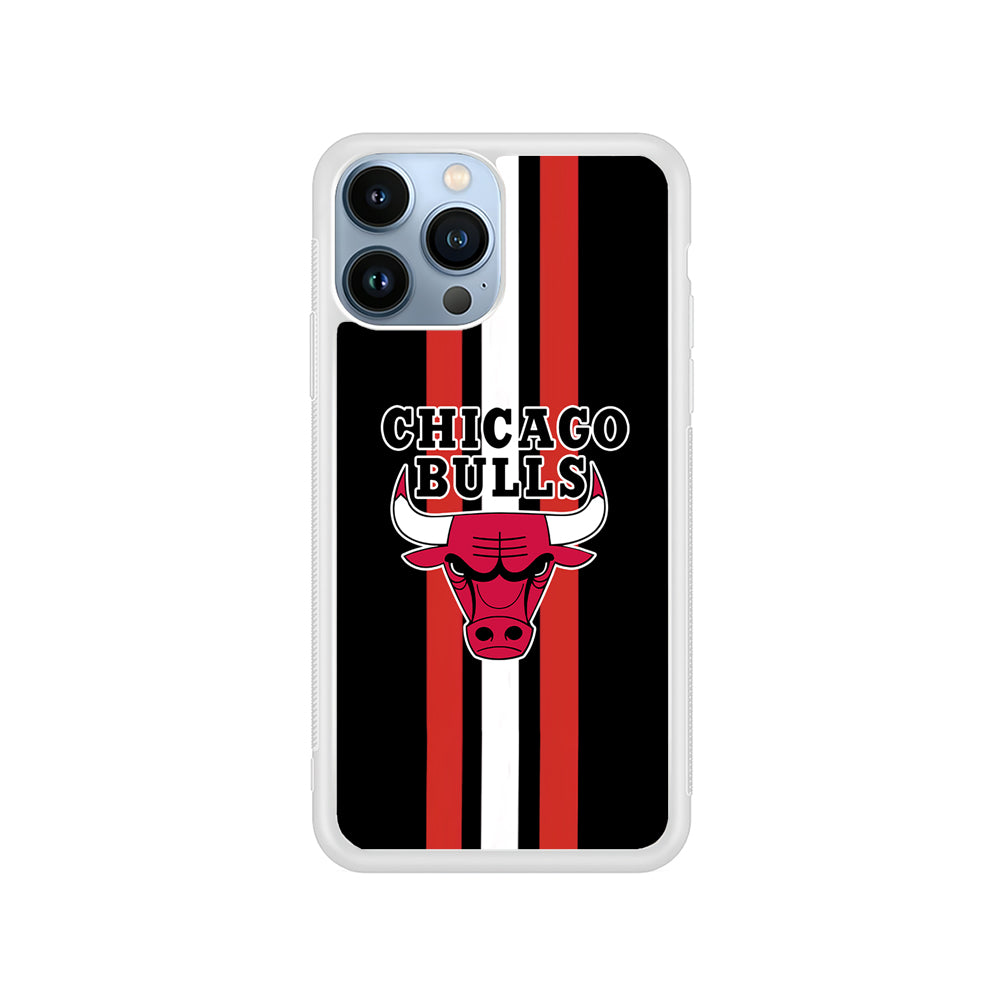 Chicago Bulls Stripe And Emblem iPhone 15 Pro Max Case