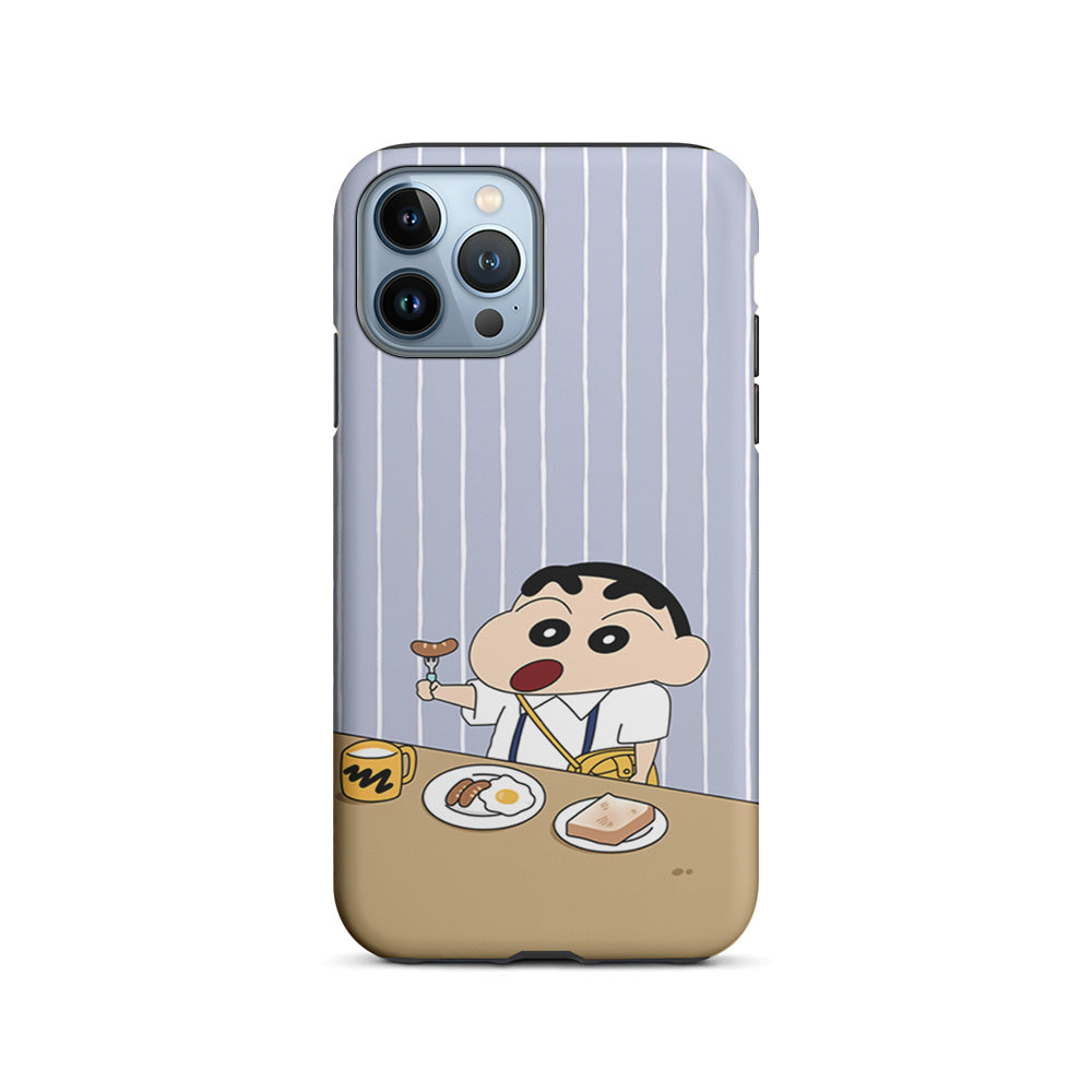Crayon Shinchan Take a Breakfast iPhone 15 Pro Max Case