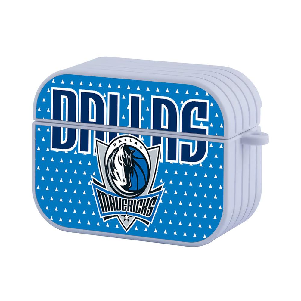 Dallas Mavericks Triangle Patern Apple Airpods Pro Case White