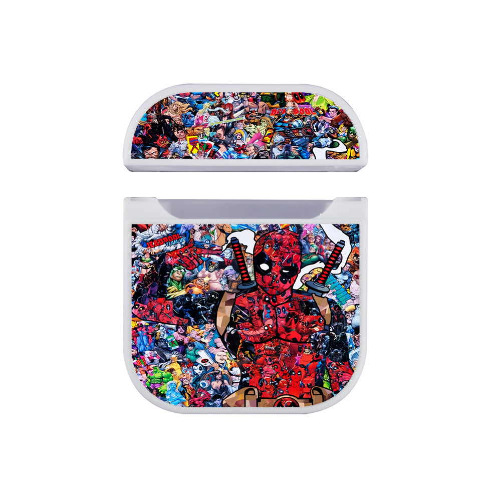 Deadpool Comic Heroes Apple Airpods Case White