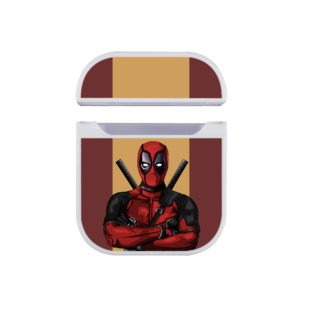 Deadpool Victory Style Apple Airpods Case White