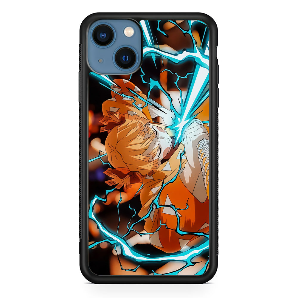 Demon Slayer Zenitsu Lightning Sword iPhone 15 Plus Case - Carneyforia