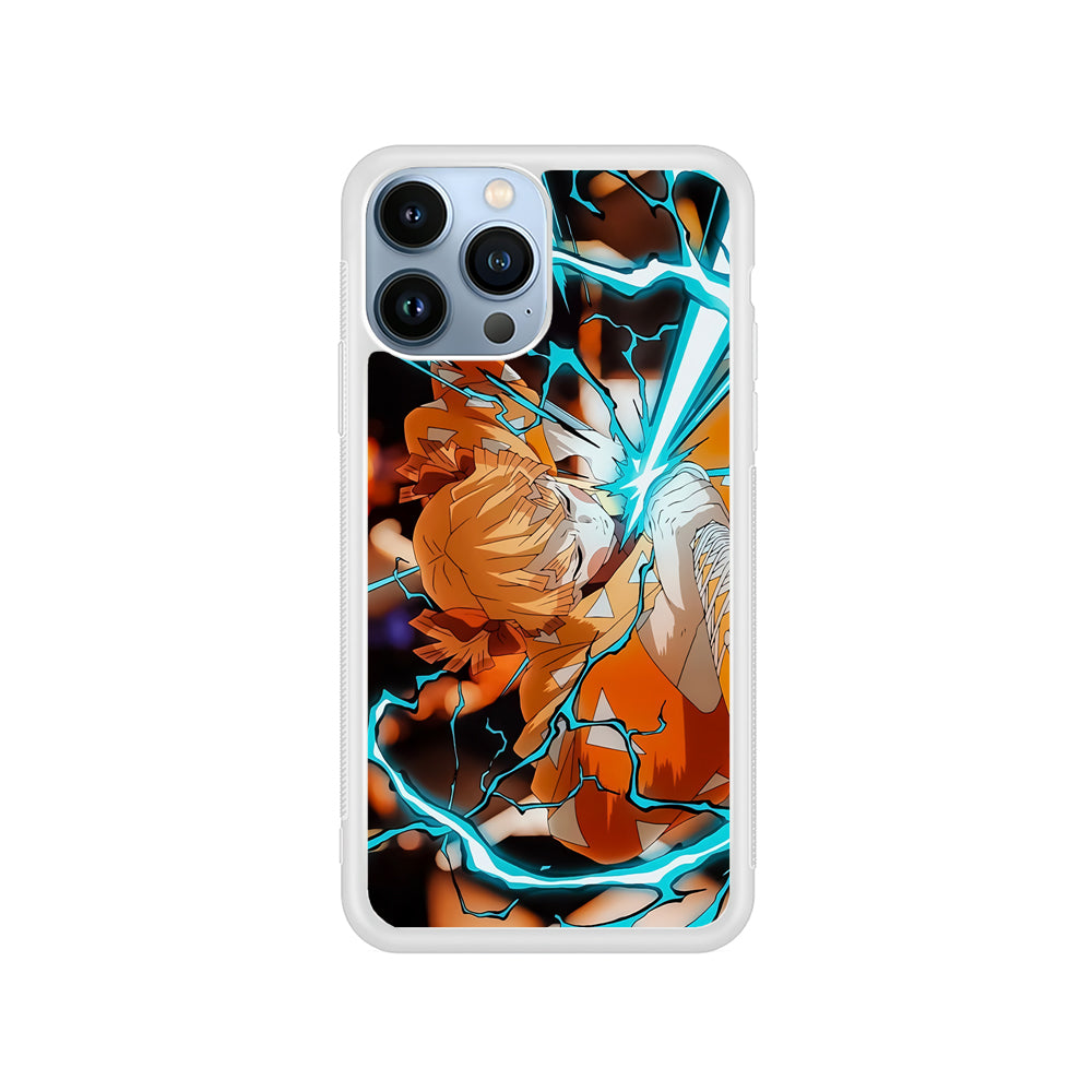 Demon Slayer Zenitsu Lightning Sword iPhone 15 Pro Max Case
