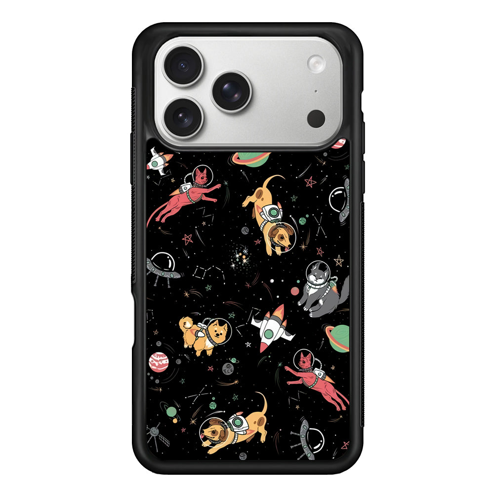 Dogs and Cats Space Form iPhone 17 Pro Max Case
