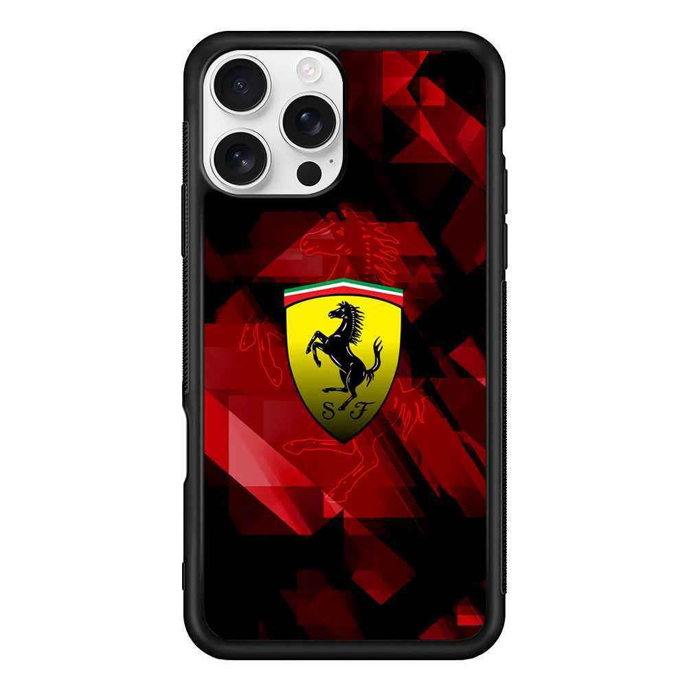 Ferrari Red Abstract iPhone 16 Pro Max Case