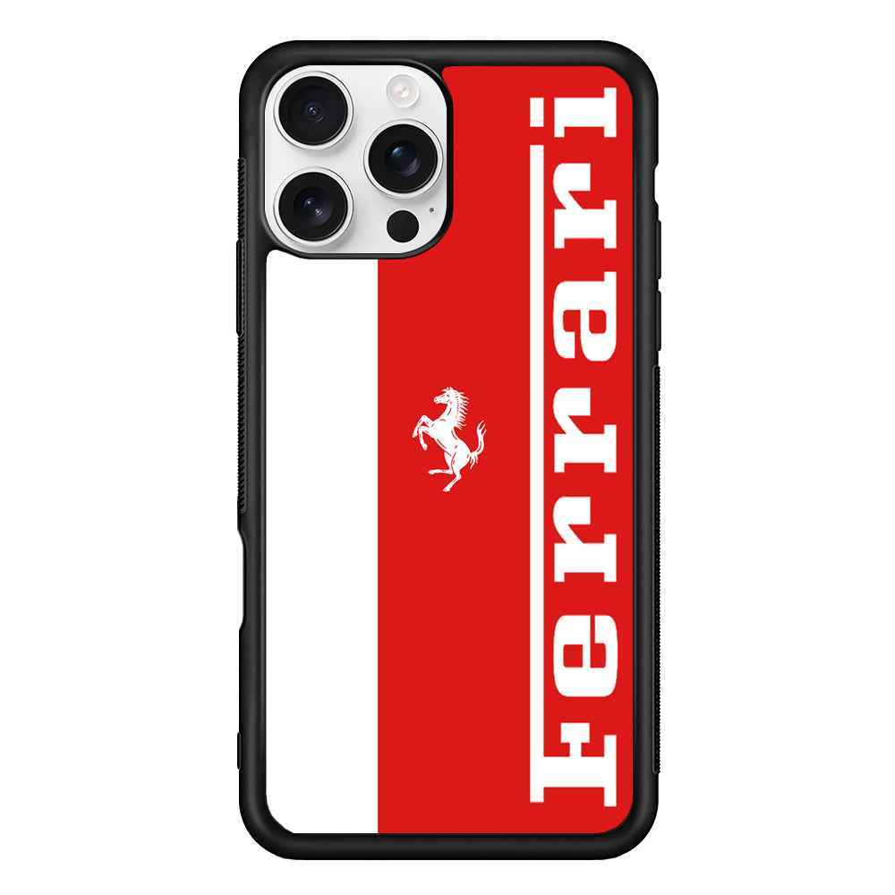 Ferrari Red And White Combination iPhone 16 Pro Max Case