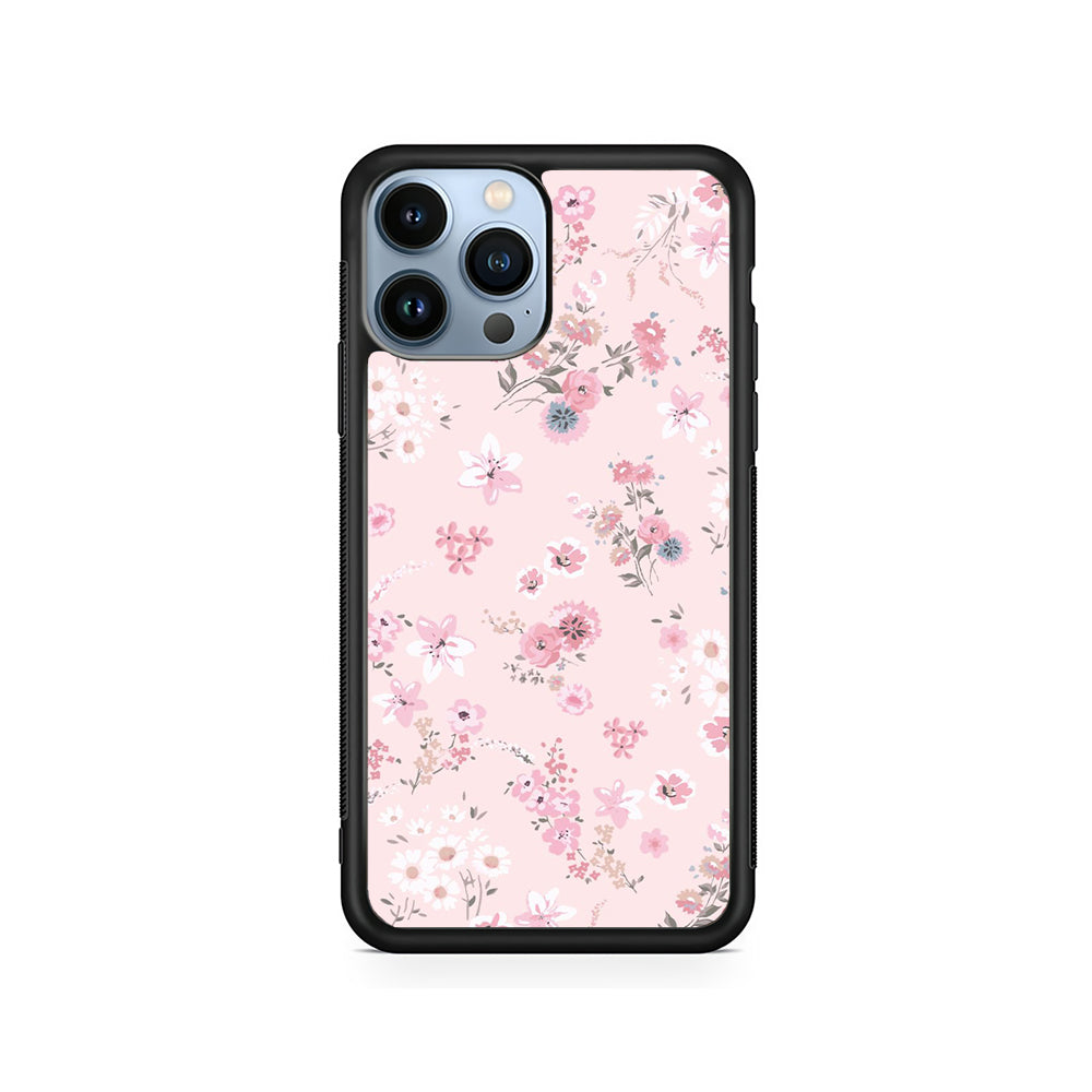 Flowers Soft Pink iPhone 15 Pro Max Case