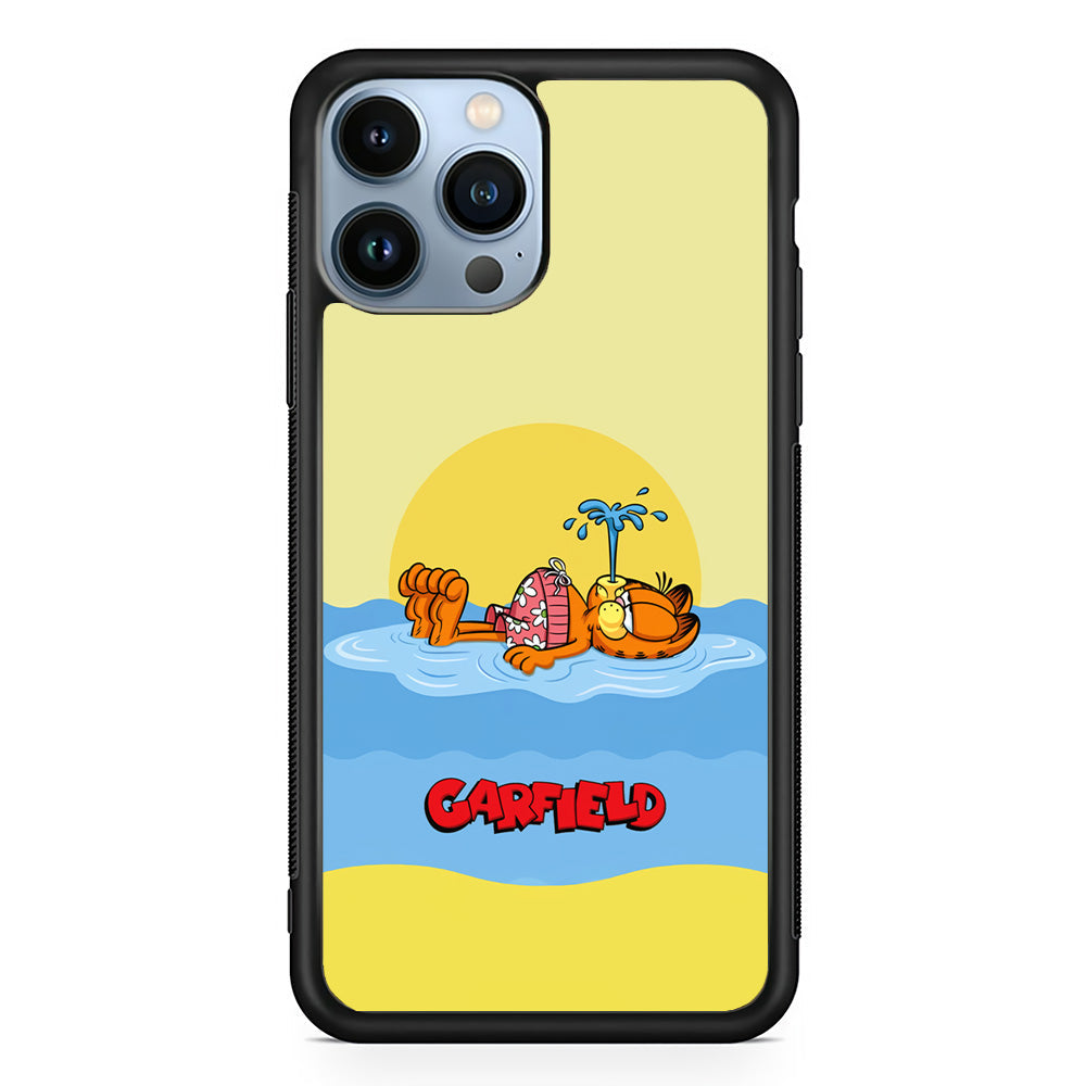 Garfield Bask on The Water iPhone 15 Pro Case - Carneyforia